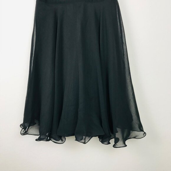 Sweet Rain Black Metallic Beaded Neckline Fit & Flare Dress  Size Small - Picture 4 of 7
